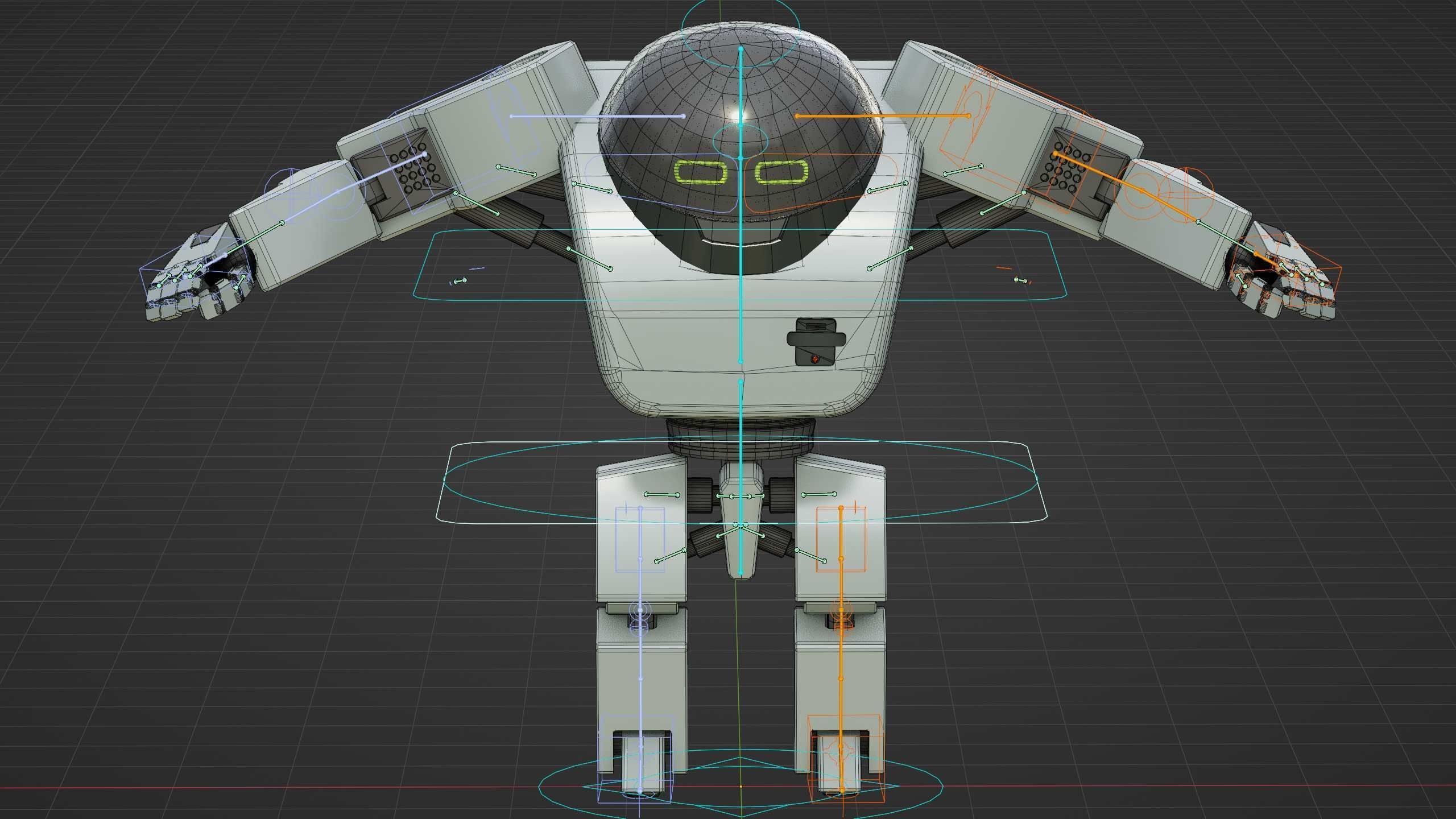 UTILITY BOT AMSTRON Rigged for Unreal Engine - Unity - MIXAMO  3D model_39