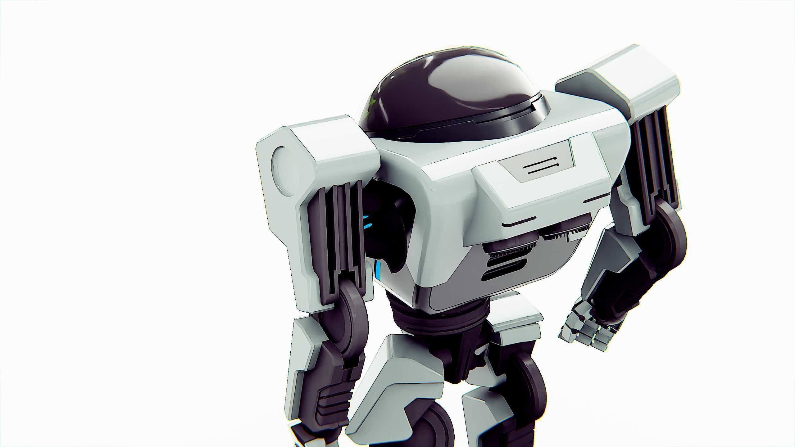 UTILITY BOT AMSTRON Rigged for Unreal Engine - Unity - MIXAMO  3D model_25