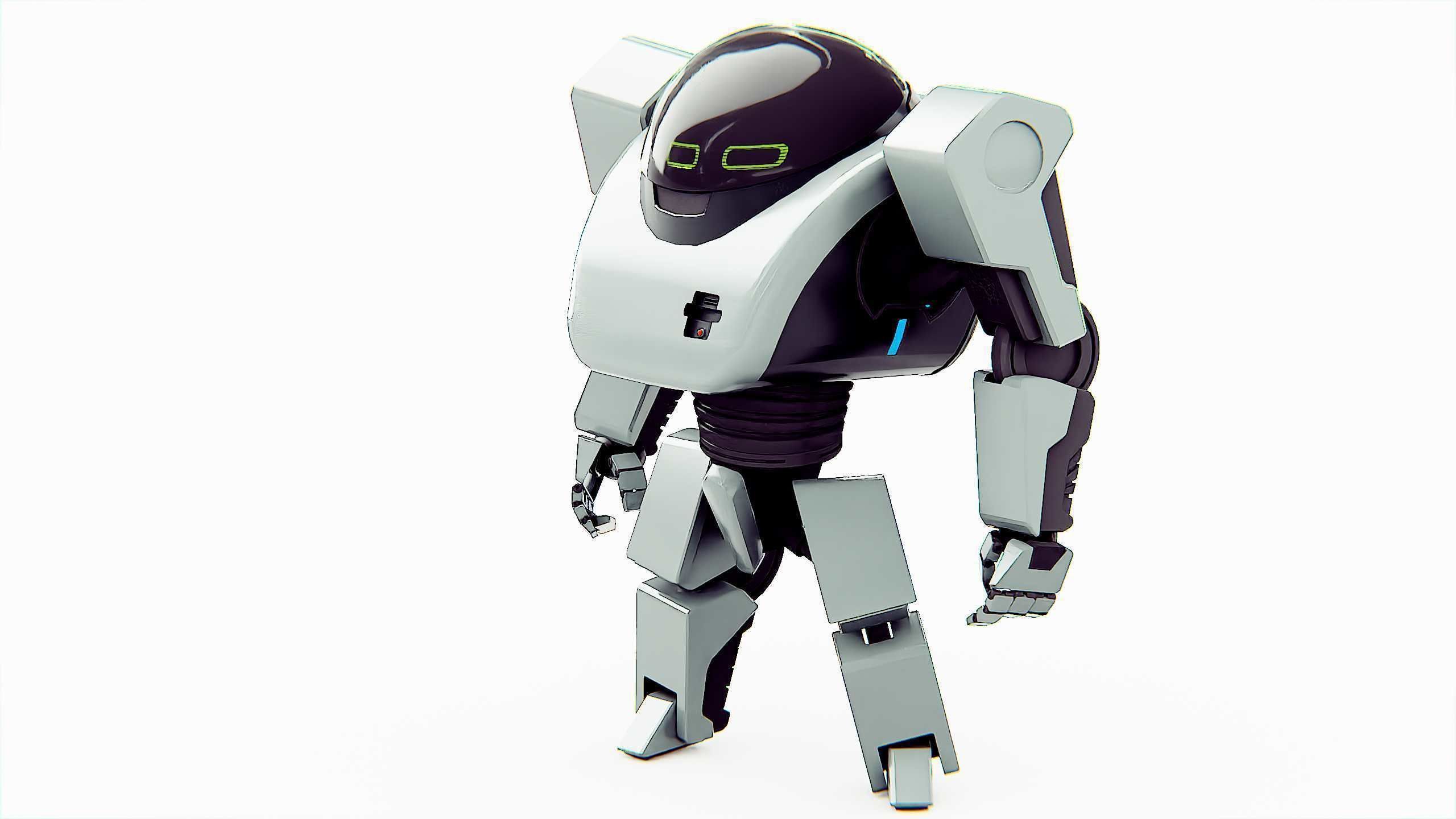 UTILITY BOT AMSTRON Rigged for Unreal Engine - Unity - MIXAMO  3D model_3