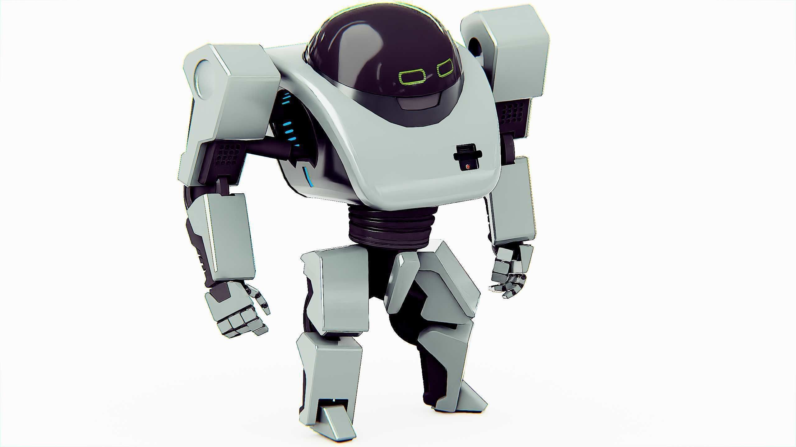 UTILITY BOT AMSTRON Rigged for Unreal Engine - Unity - MIXAMO  3D model_21