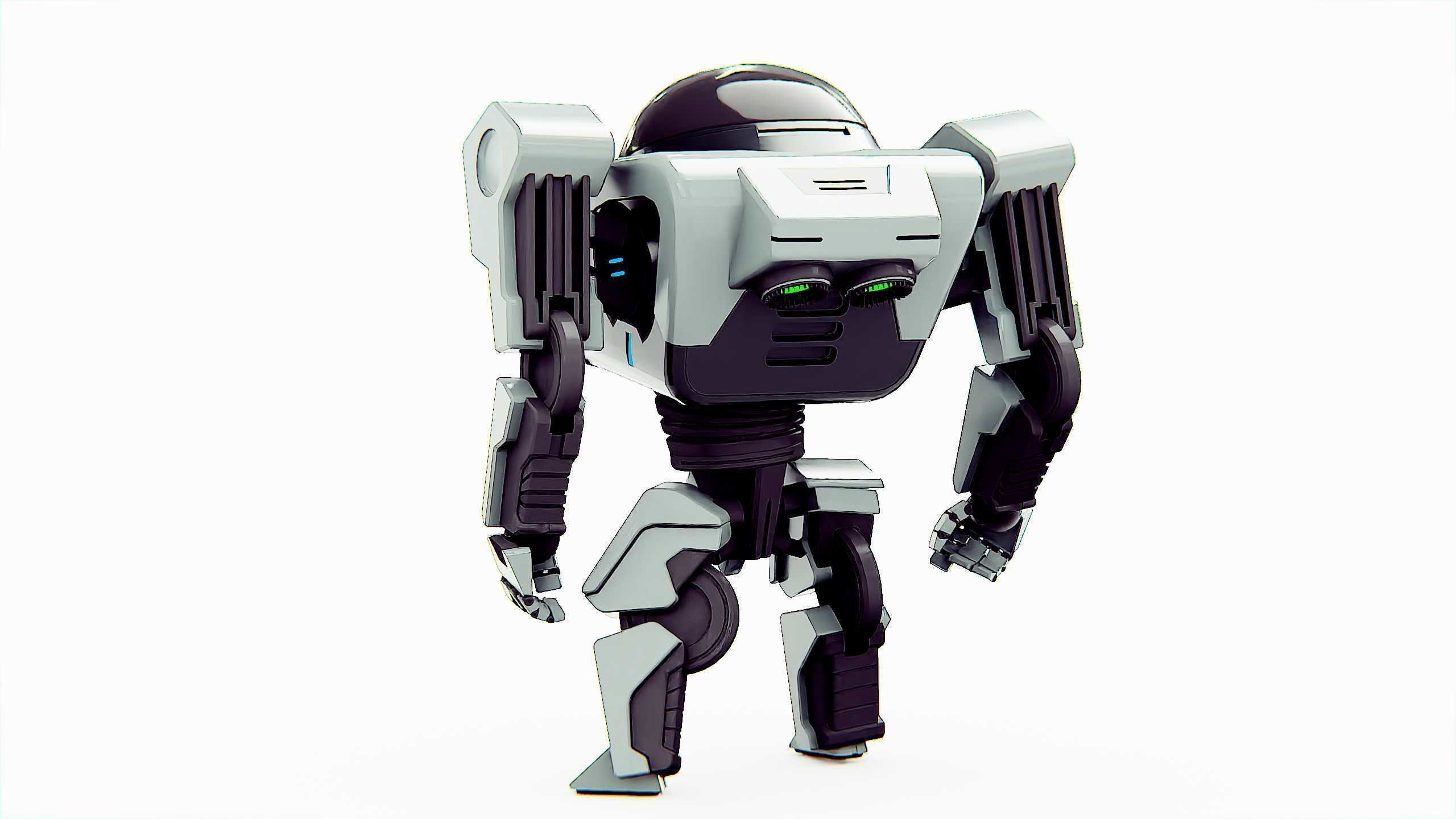 UTILITY BOT AMSTRON Rigged for Unreal Engine - Unity - MIXAMO  3D model_10