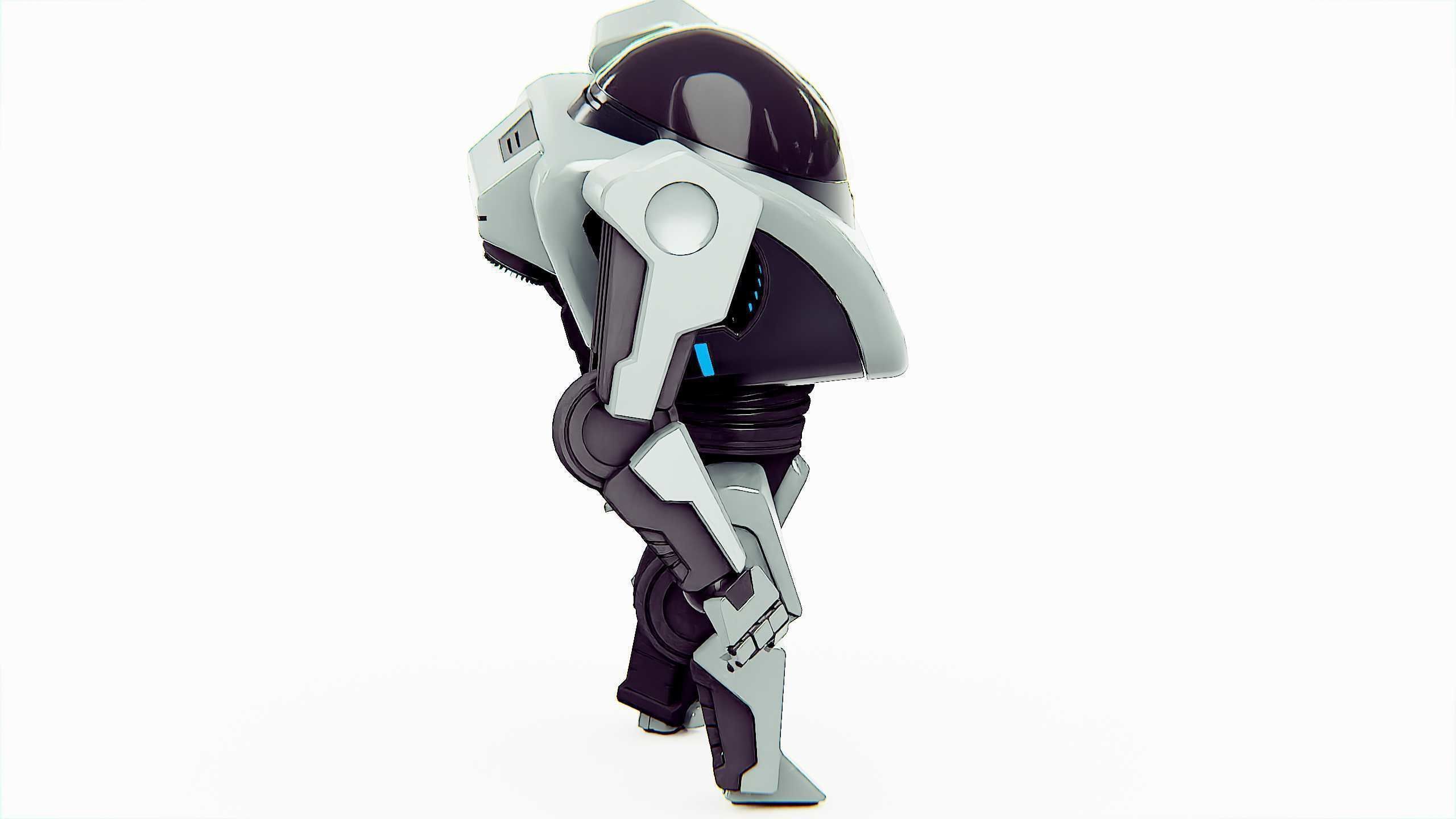 UTILITY BOT AMSTRON Rigged for Unreal Engine - Unity - MIXAMO  3D model_17