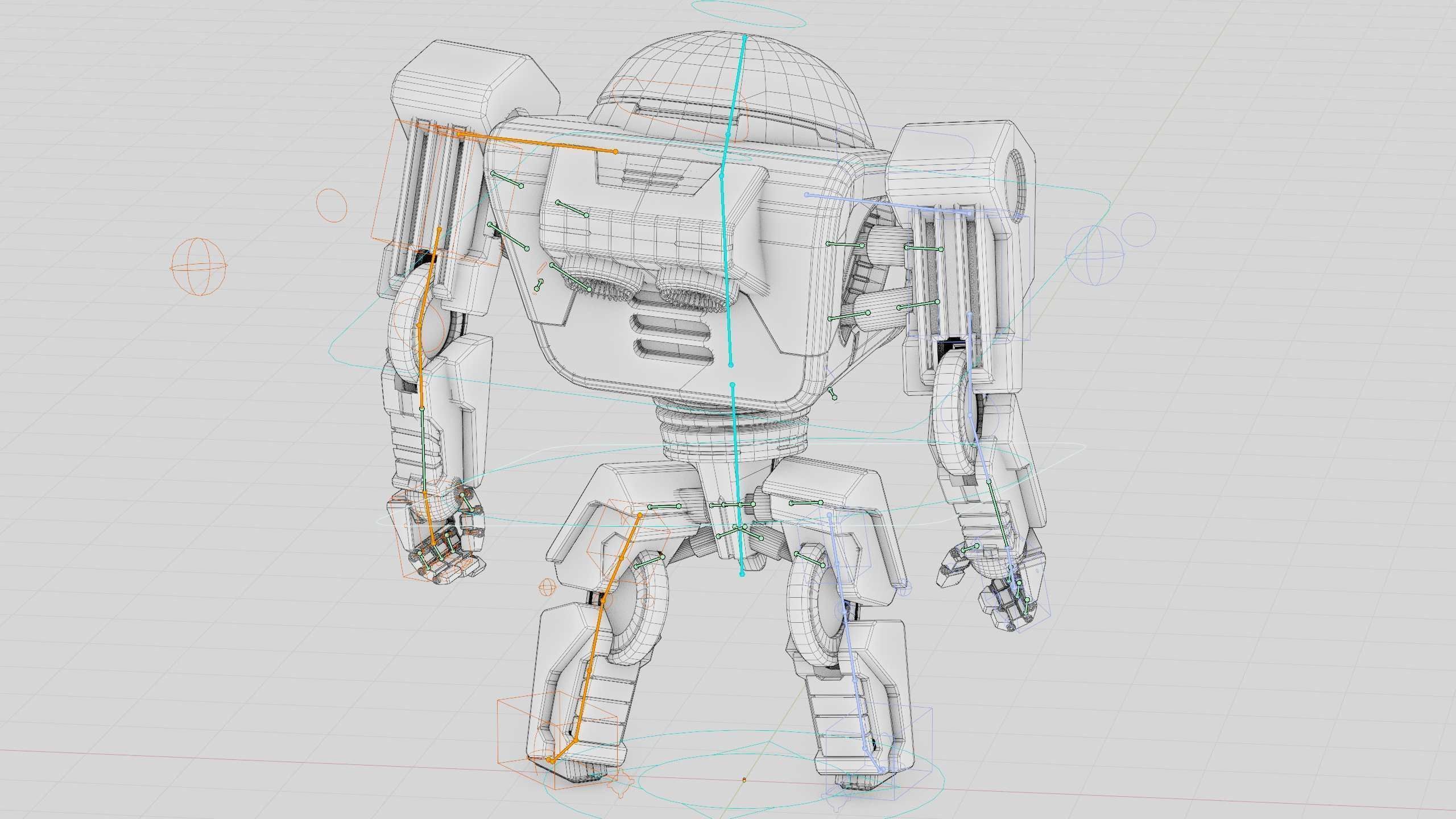 UTILITY BOT AMSTRON Rigged for Unreal Engine - Unity - MIXAMO  3D model_41
