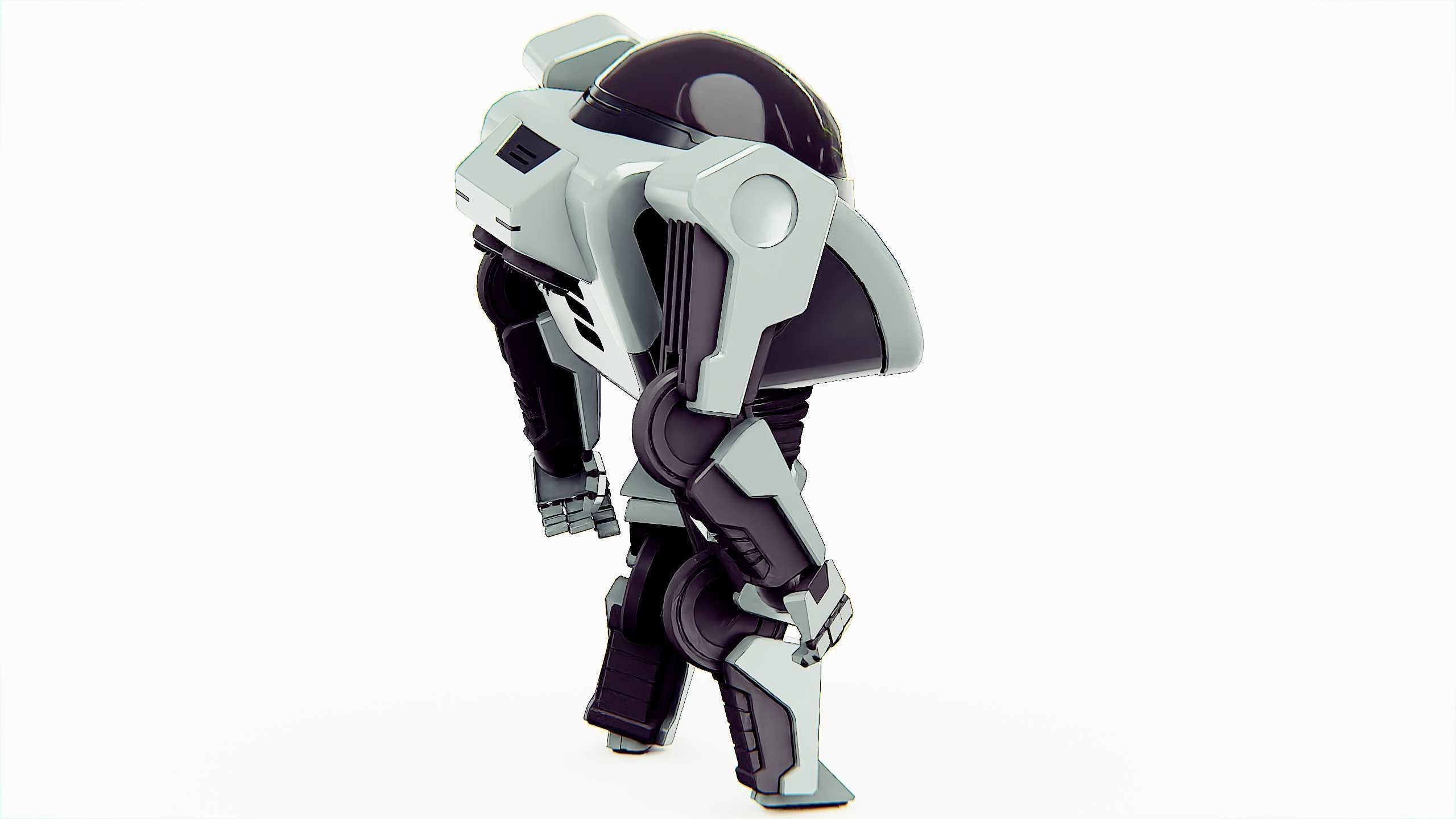 UTILITY BOT AMSTRON Rigged for Unreal Engine - Unity - MIXAMO  3D model_16