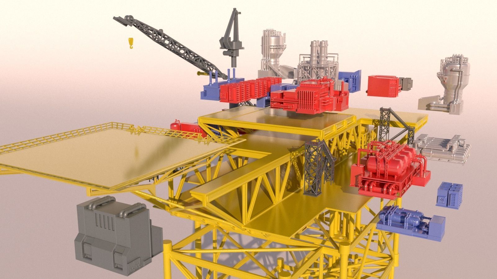 OilRig for 3Dprint 3D print model_5