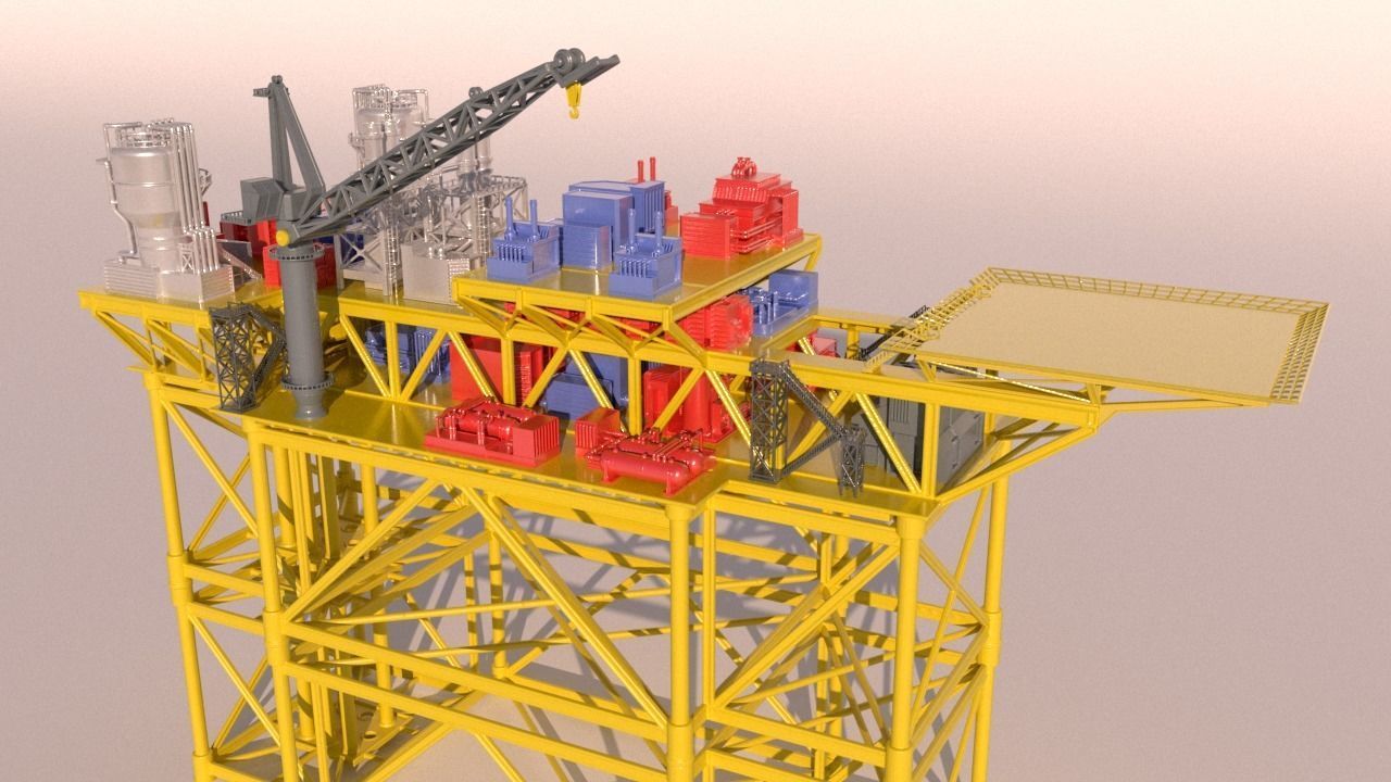 OilRig for 3Dprint 3D print model_6