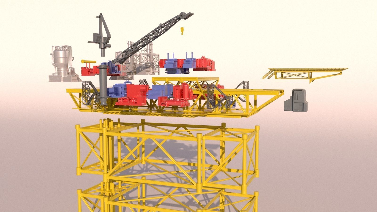 OilRig for 3Dprint 3D print model_2