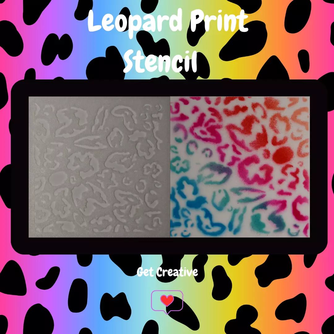 Leopard Print Stencil 3D print model_0