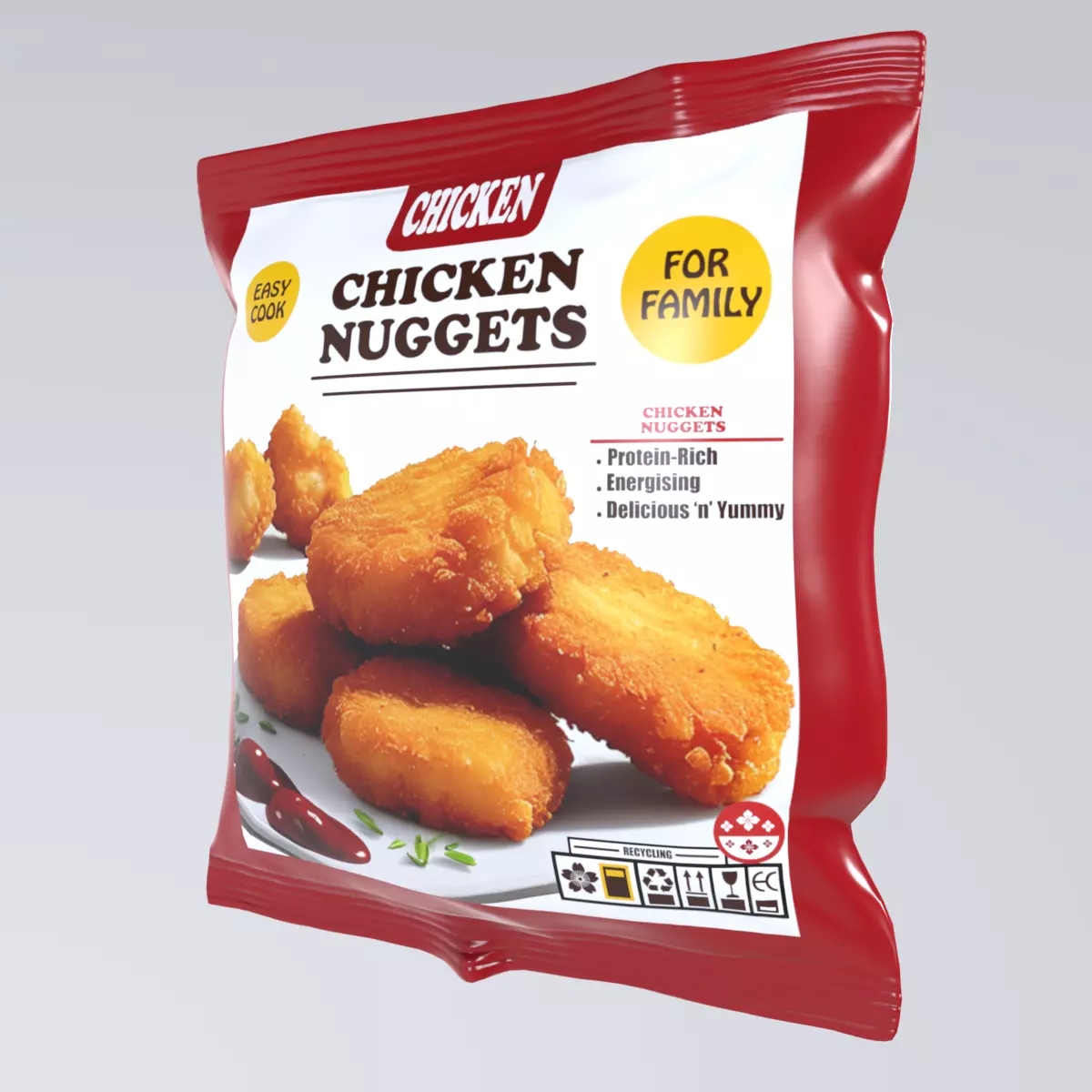 ChickenNuggets Low-poly 3D model_0