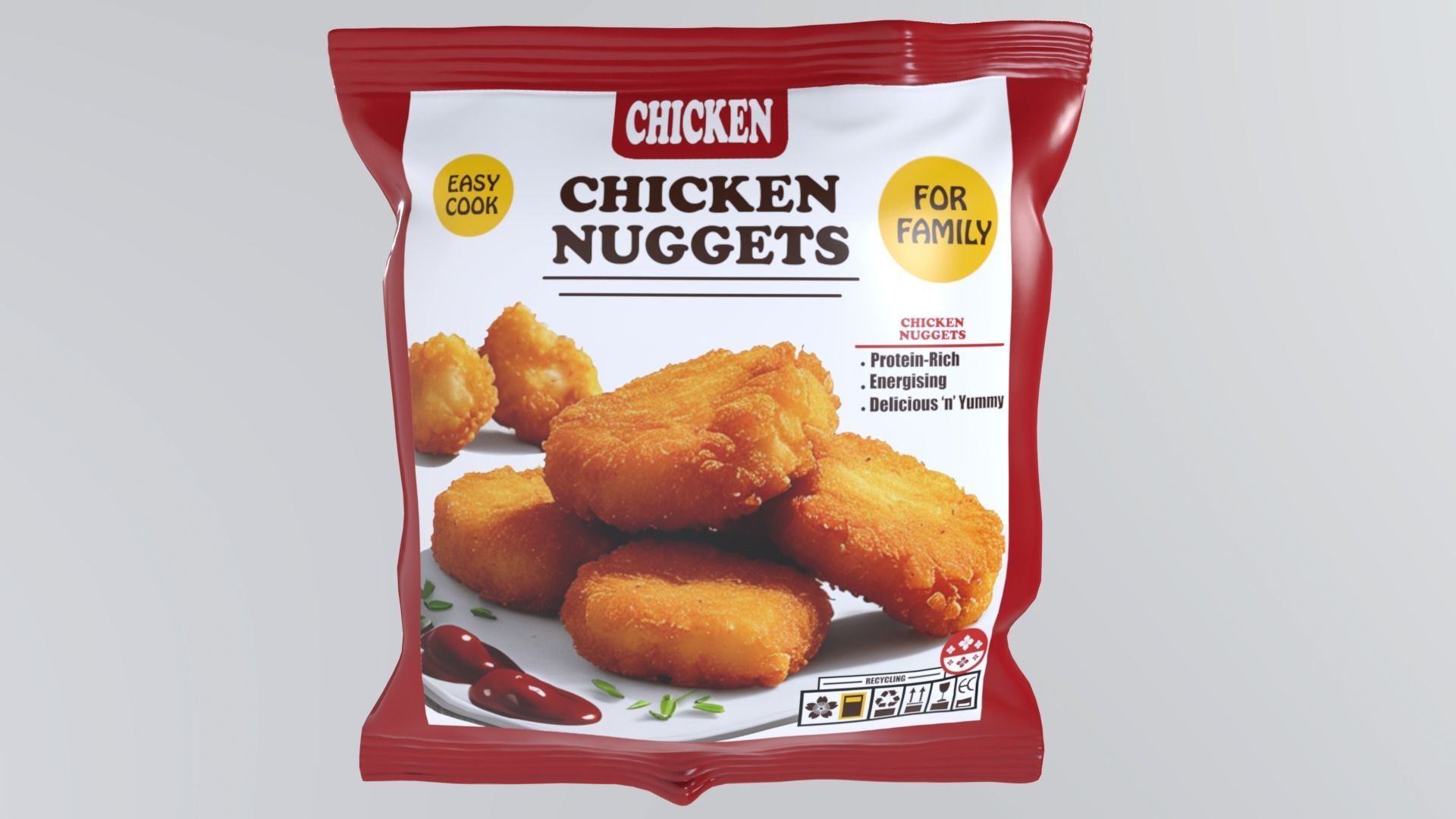 ChickenNuggets Low-poly 3D model_3