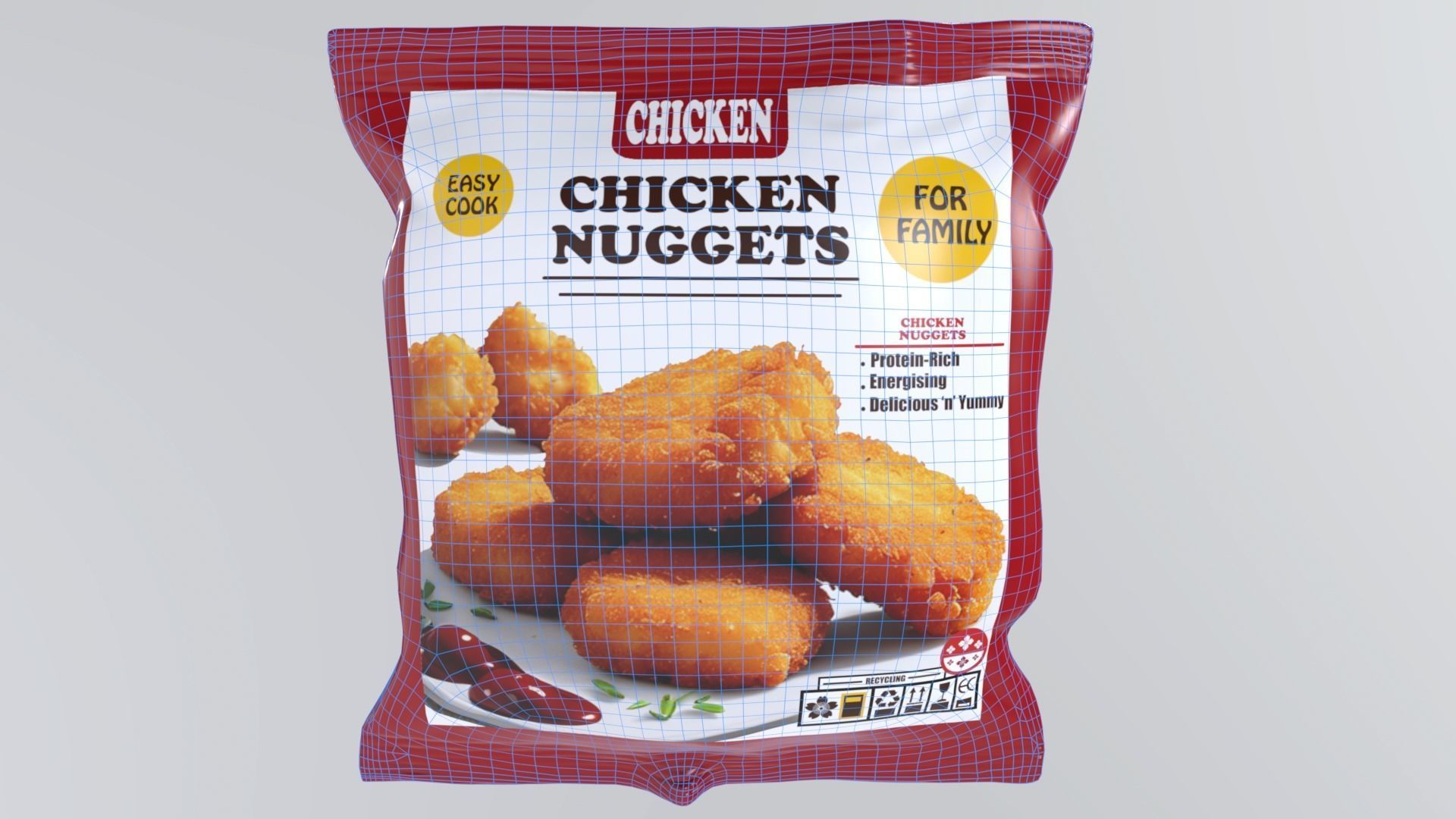 ChickenNuggets Low-poly 3D model_9