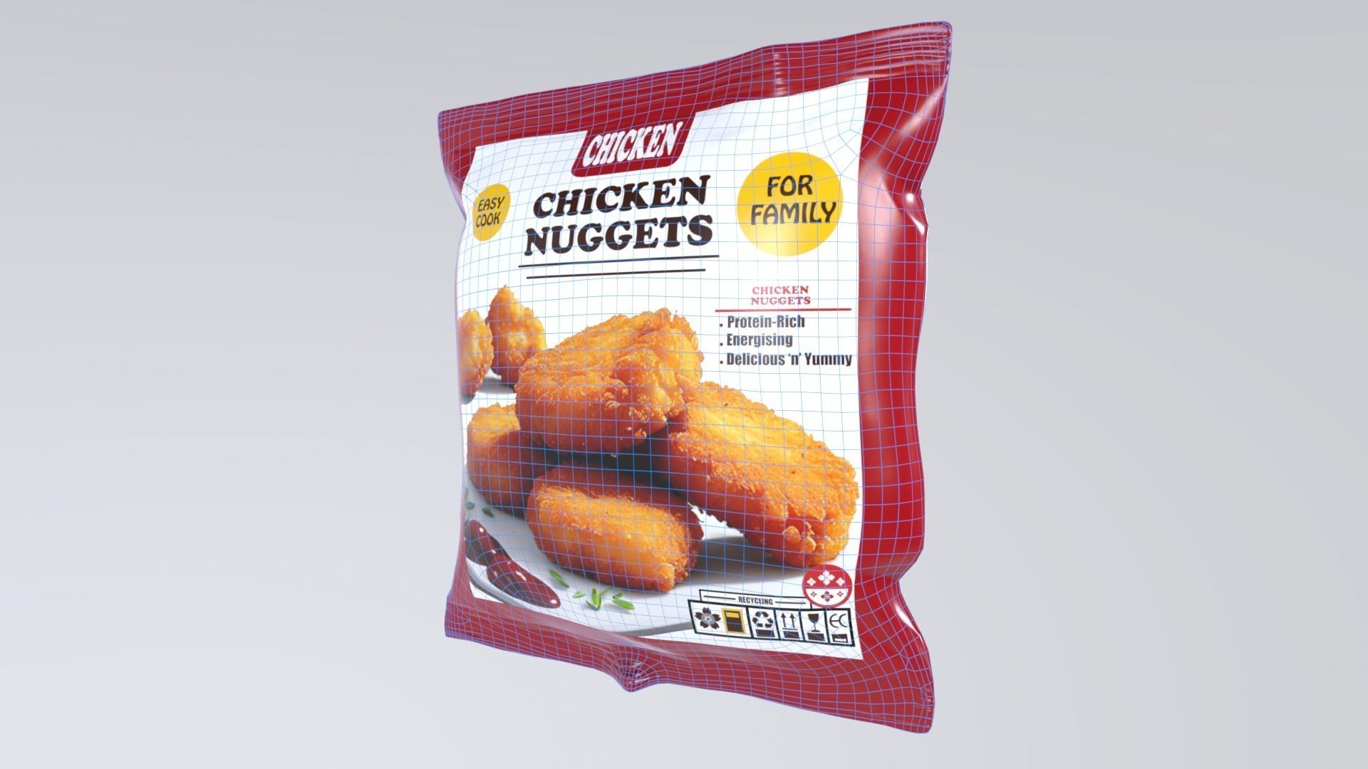 ChickenNuggets Low-poly 3D model_8