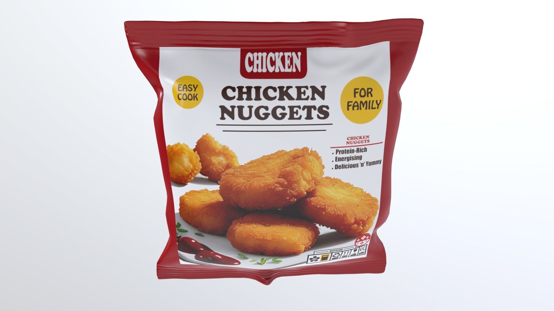 ChickenNuggets Low-poly 3D model_5