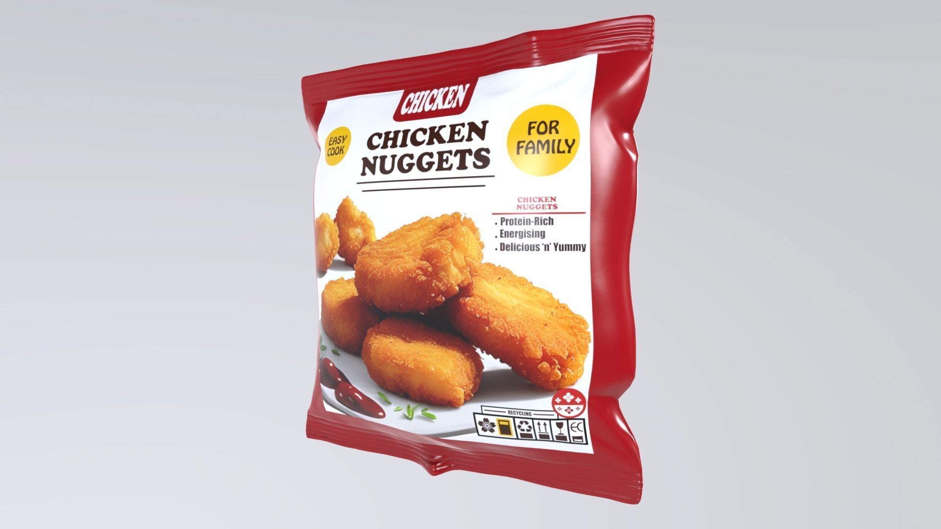 ChickenNuggets Low-poly 3D model_2