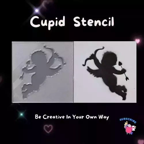 Cupid Stencil 3D print model