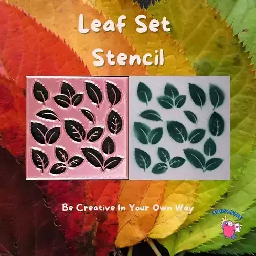 Leaf Set Stencil 3D print model
