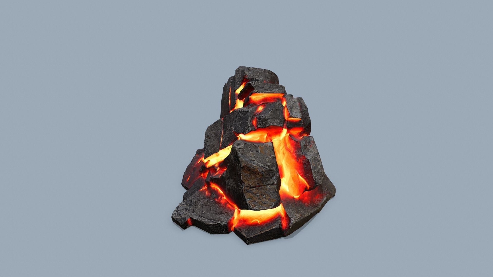 lava rocks Low-poly 3D model_8