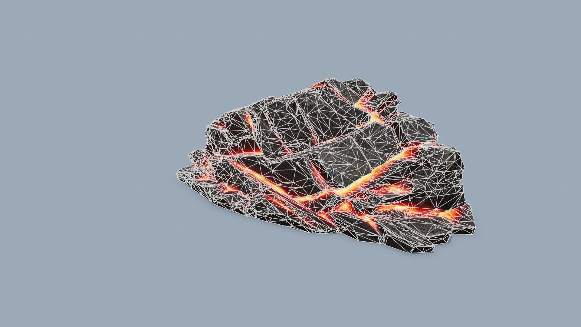 lava rocks Low-poly 3D model_10
