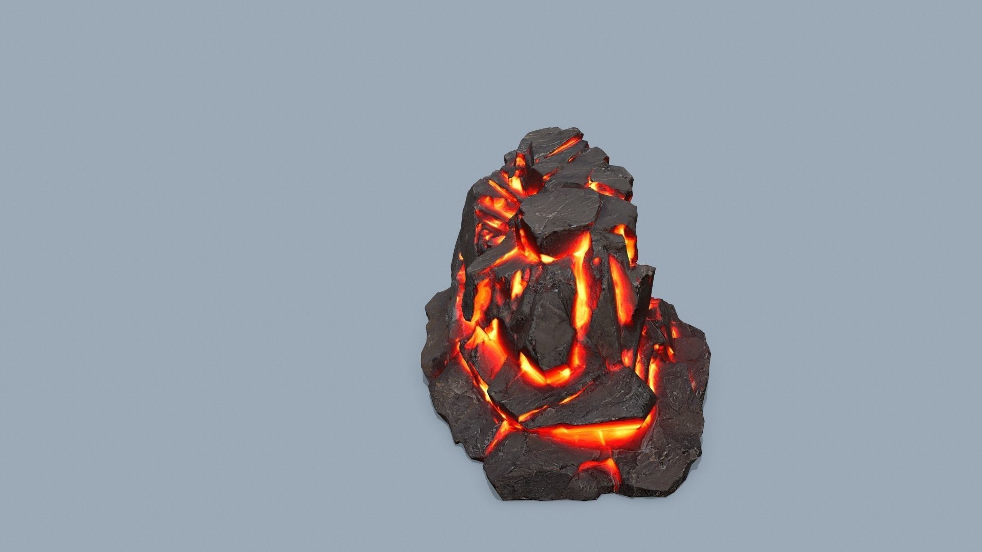 lava rocks Low-poly 3D model_4