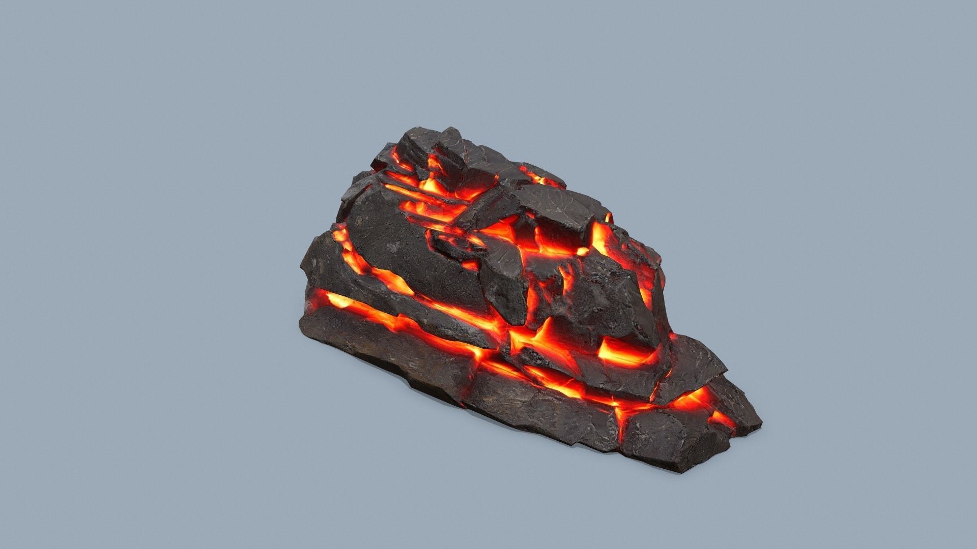 lava rocks Low-poly 3D model_5