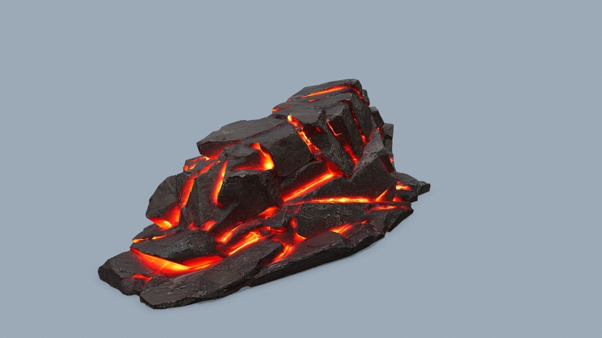 lava rocks Low-poly 3D model_3