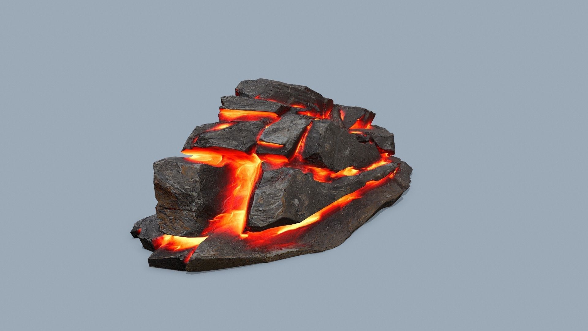 lava rocks Low-poly 3D model_7