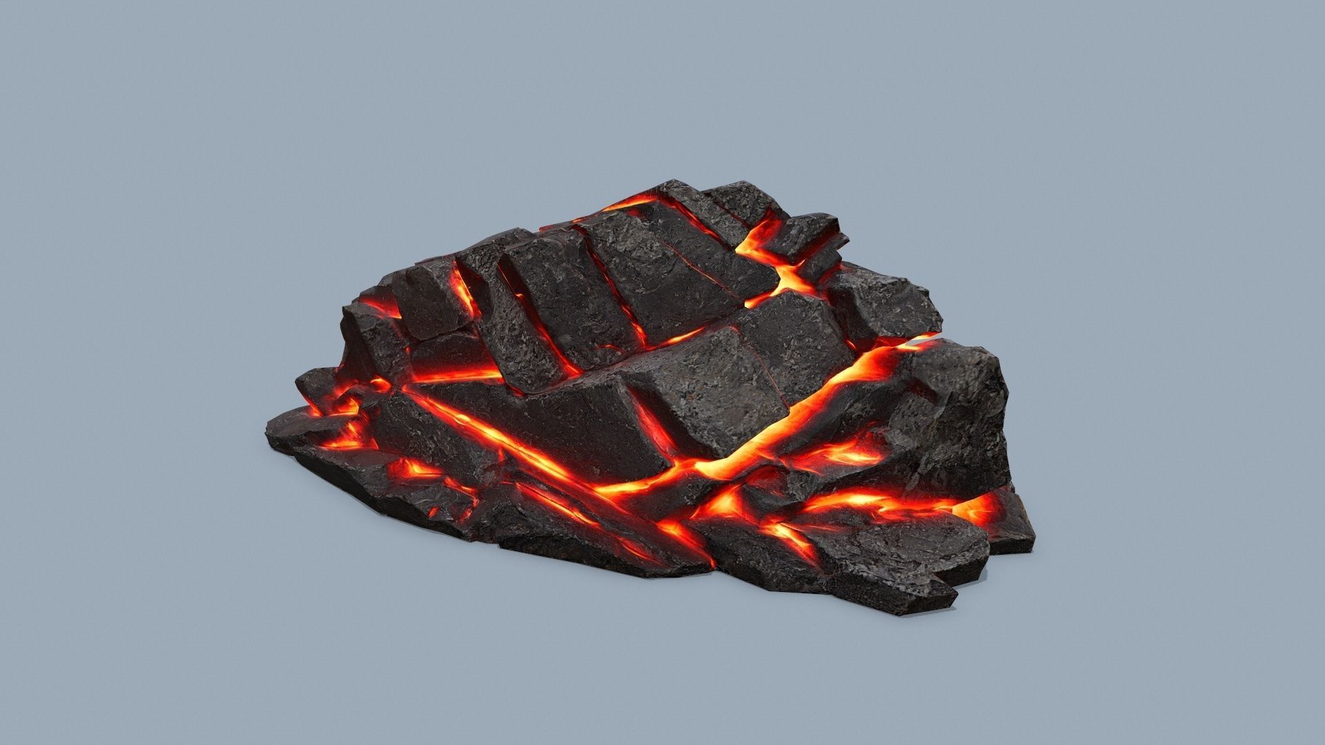 lava rocks Low-poly 3D model_1