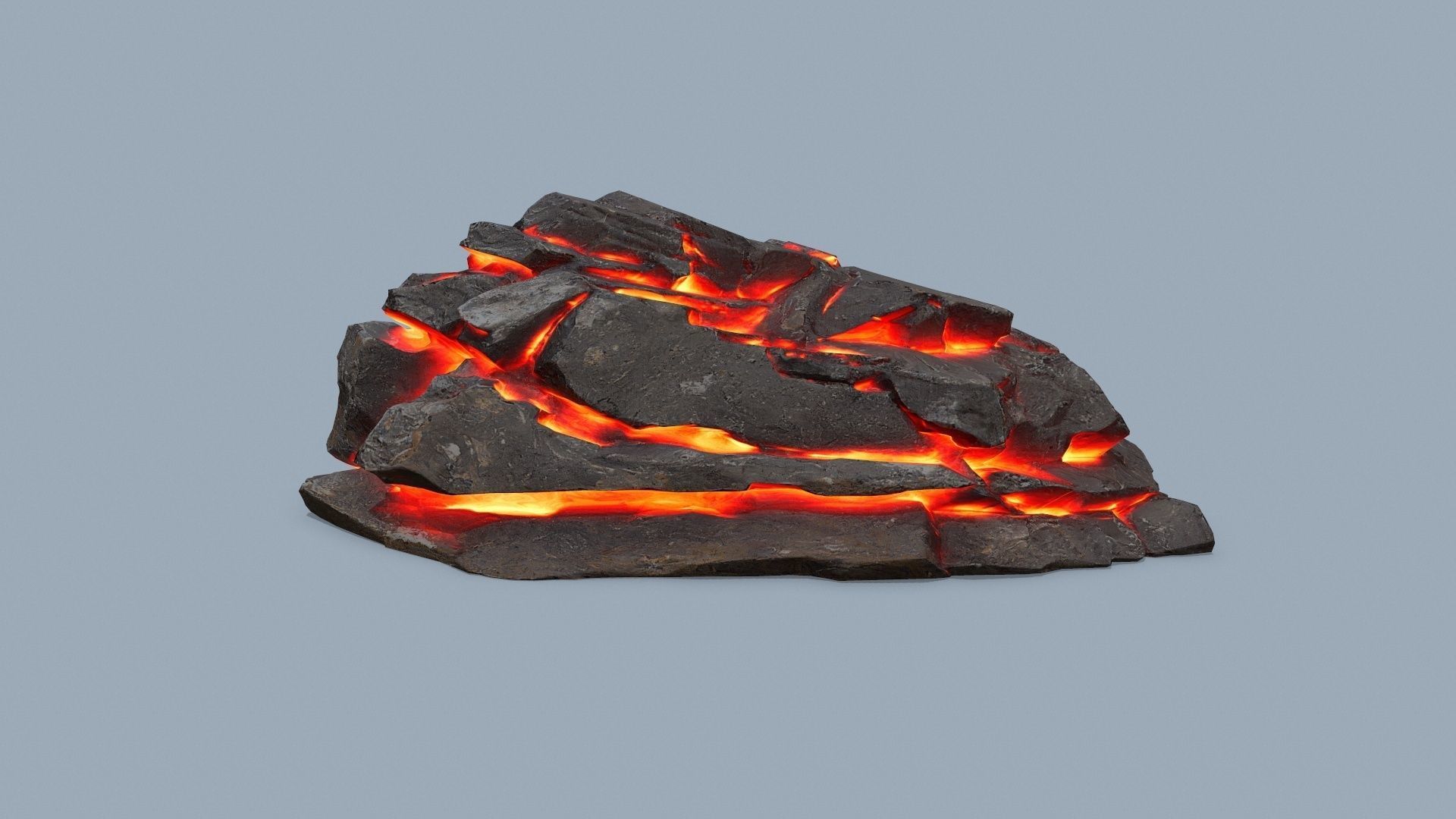 lava rocks Low-poly 3D model_6