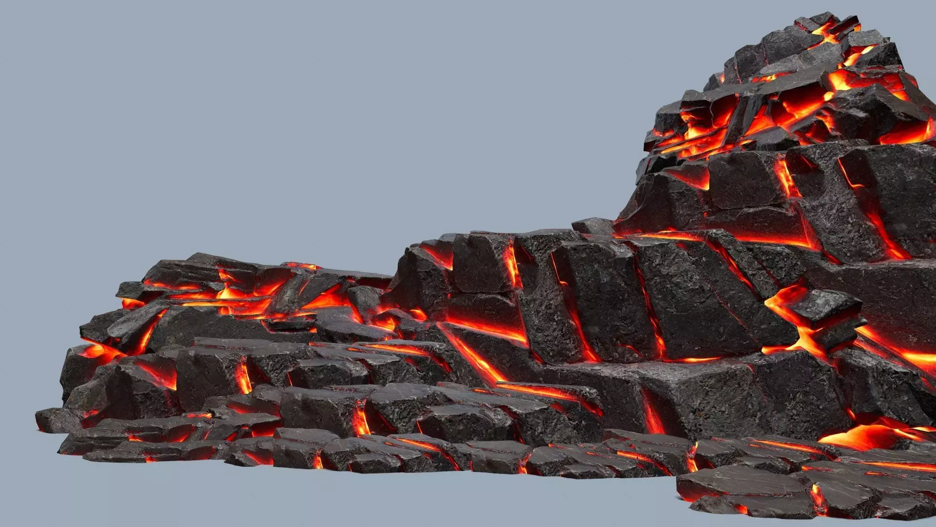 lava rocks Low-poly 3D model_0