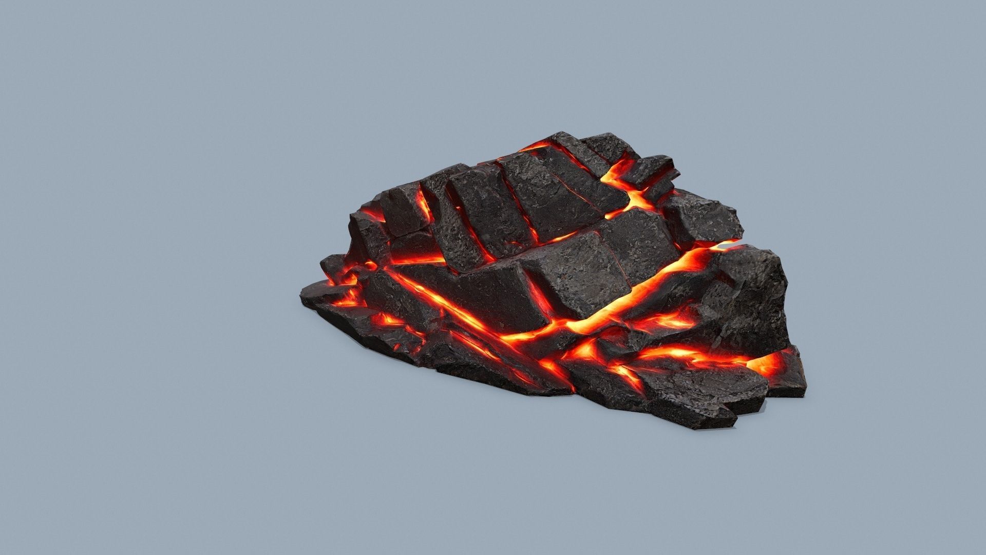 lava rocks Low-poly 3D model_9