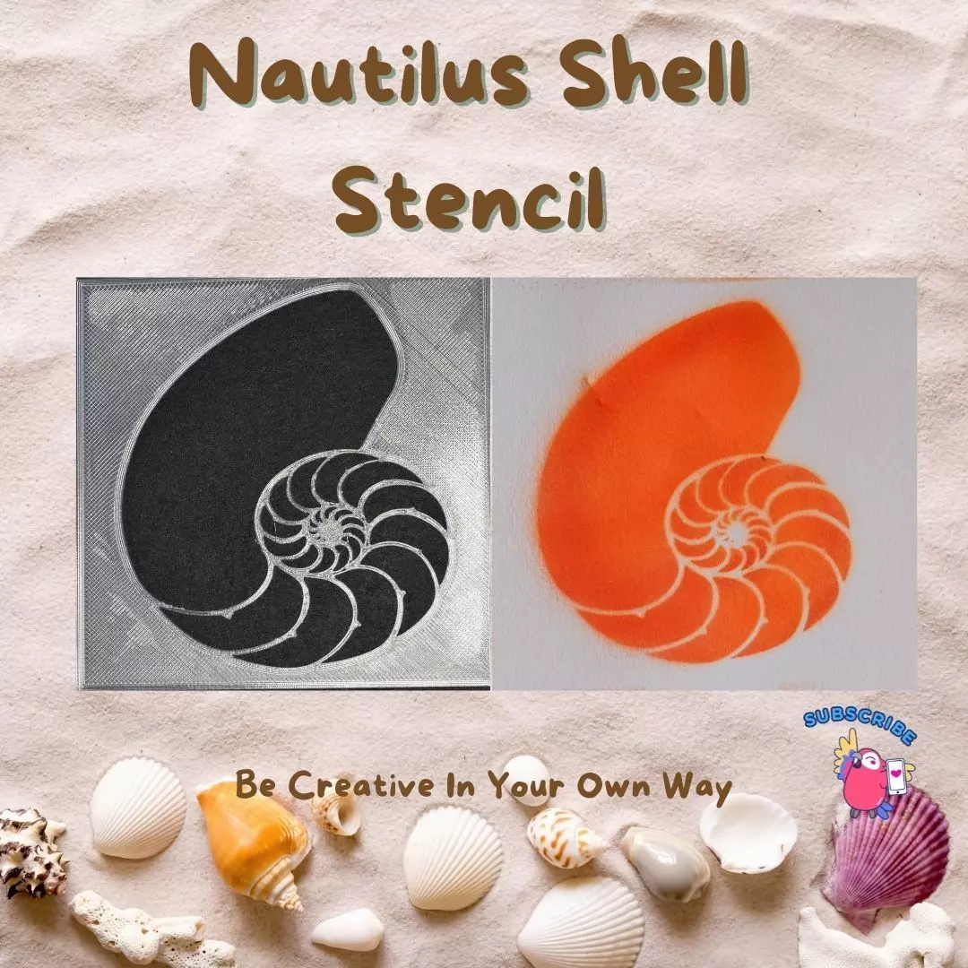 Nautilus Shell Stencil 3D print model_0