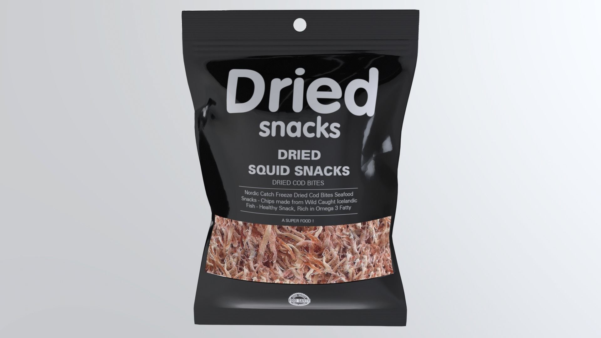 DriedSquidSnacks Low-poly 3D model_3