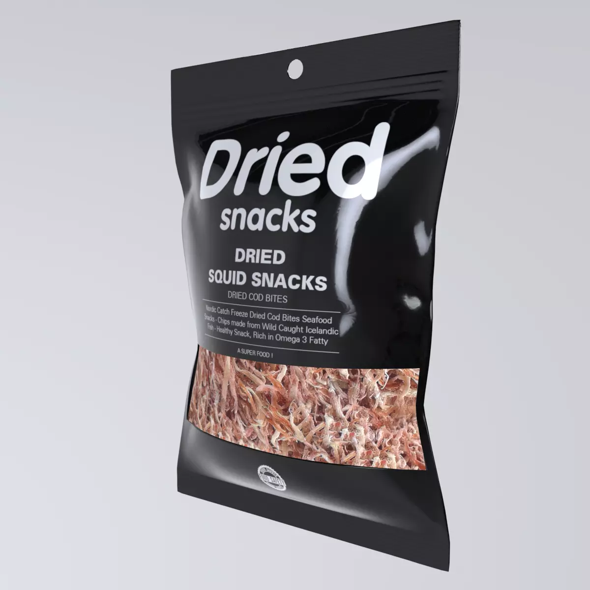 DriedSquidSnacks Low-poly 3D model_0
