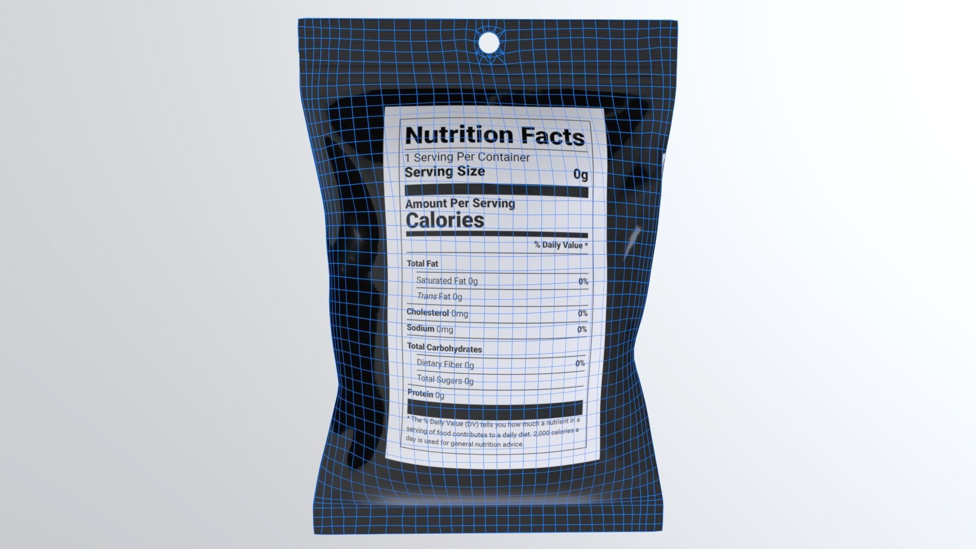 DriedSquidSnacks Low-poly 3D model_4