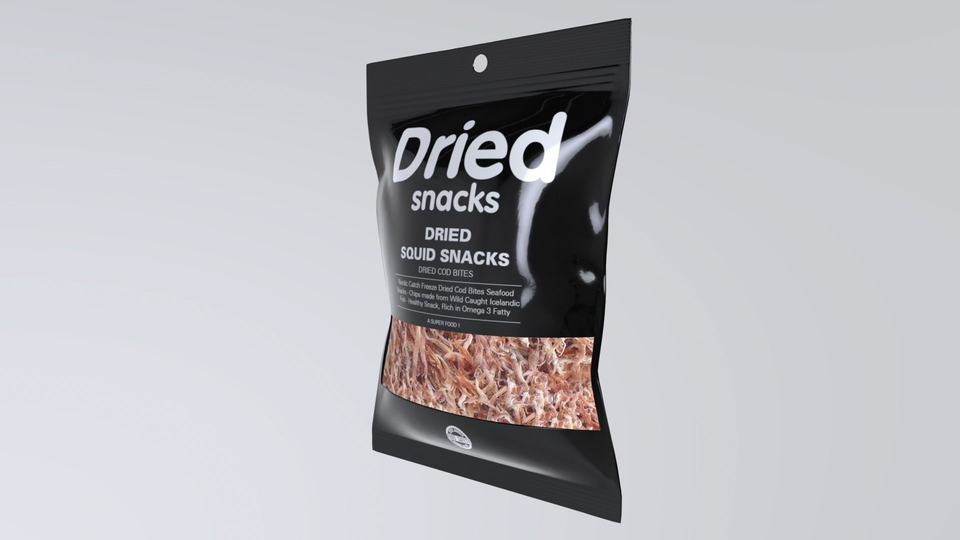 DriedSquidSnacks Low-poly 3D model_7