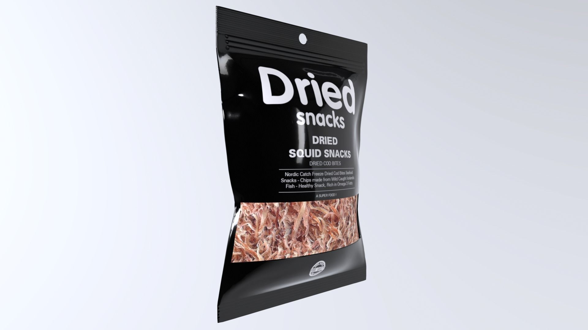 DriedSquidSnacks Low-poly 3D model_6