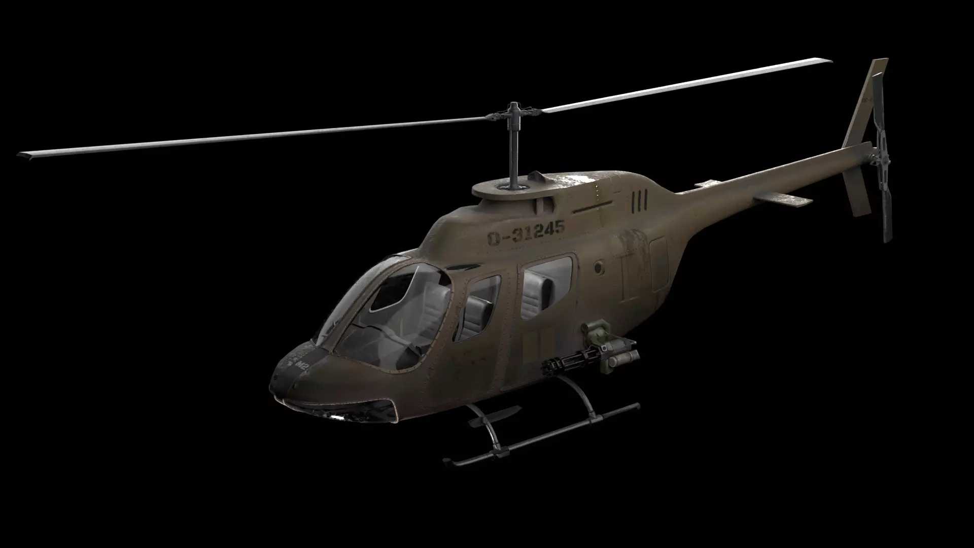 AW119 Koala helicopter military Low-poly 3D model