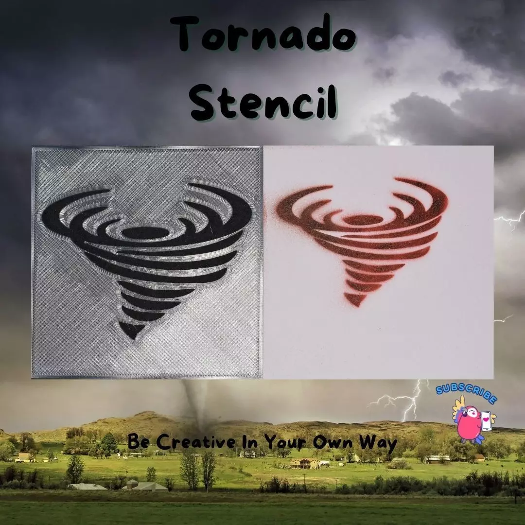 Tornado Stencil 3D print model_0