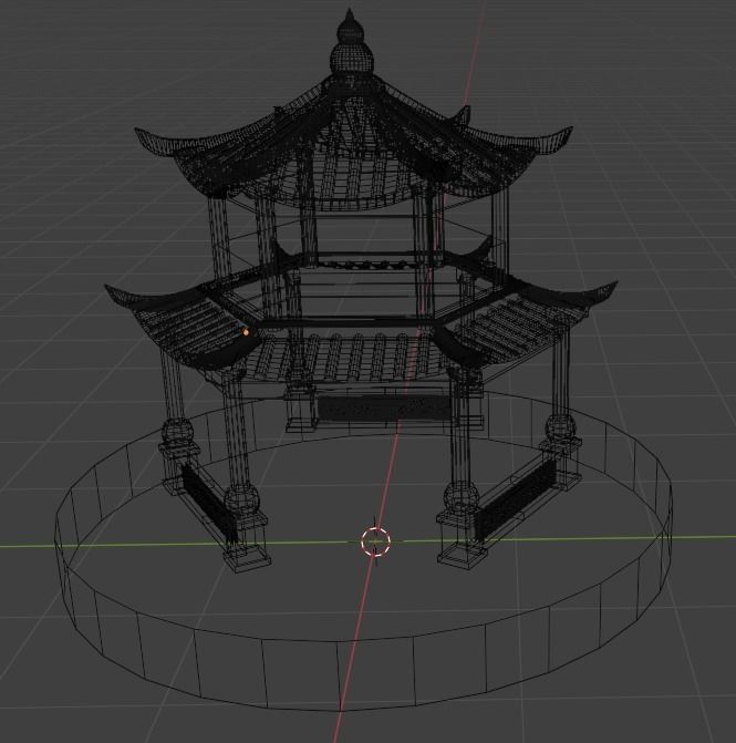 Ancient Chinese Pavilion Free 3D model_1