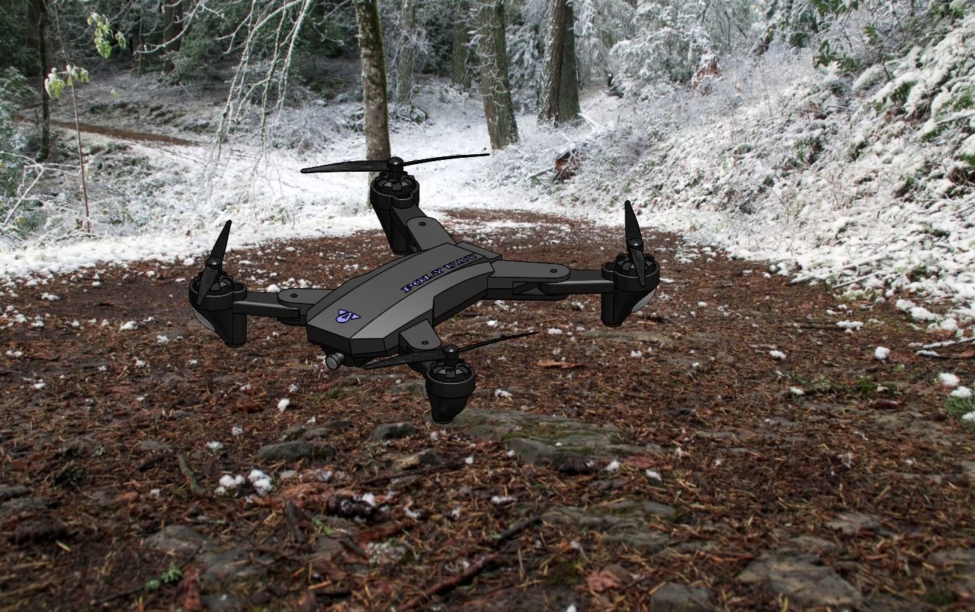 Drone M3T Low-poly 3D model_6