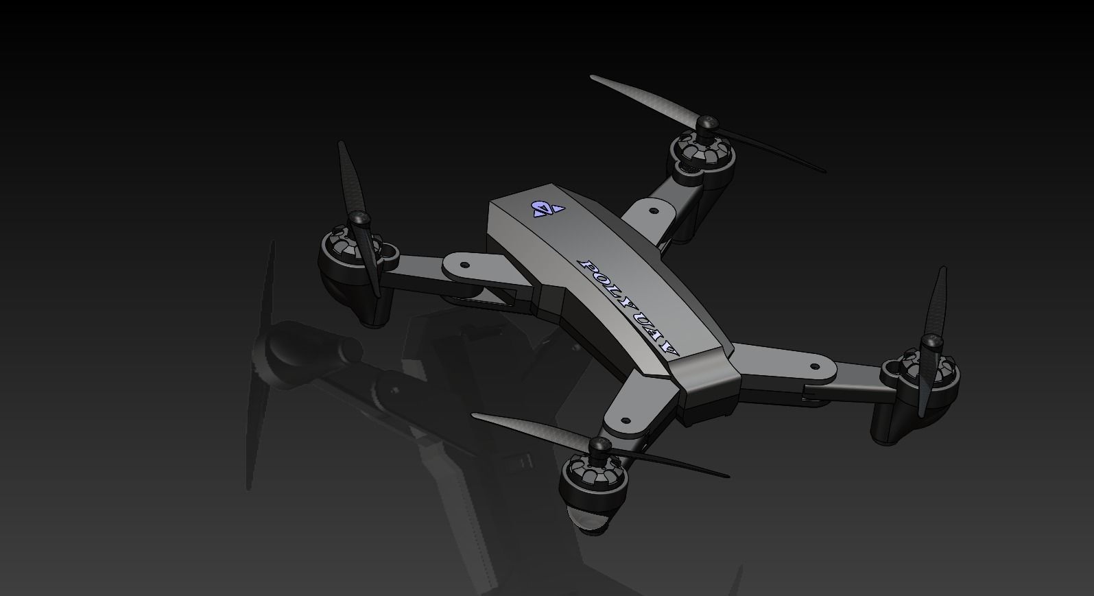 Drone M3T Low-poly 3D model_9