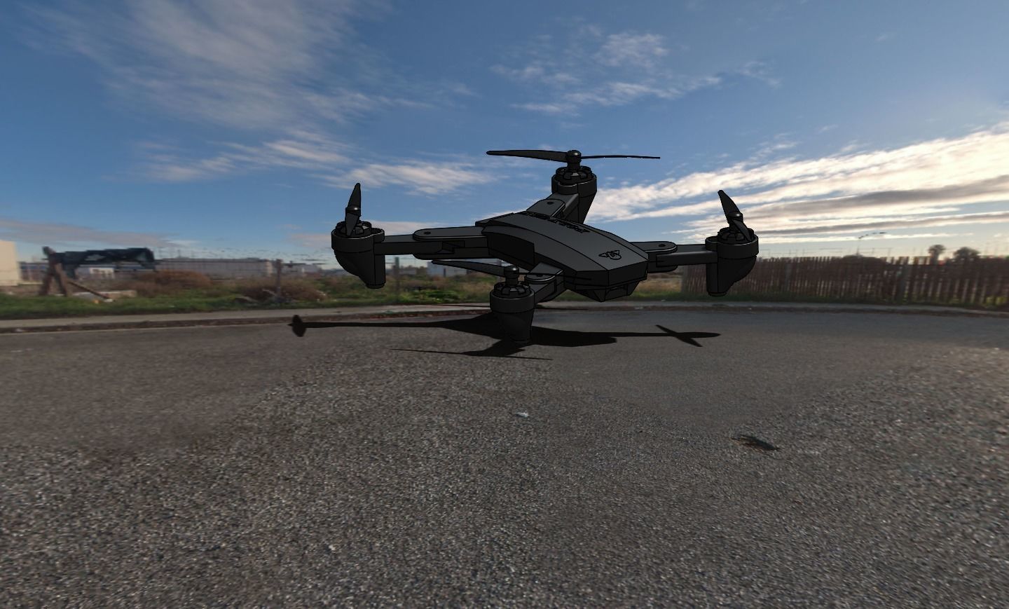 Drone M3T Low-poly 3D model_5