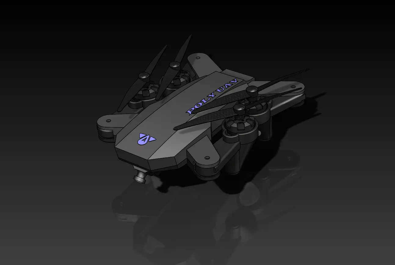Drone M3T Low-poly 3D model_0