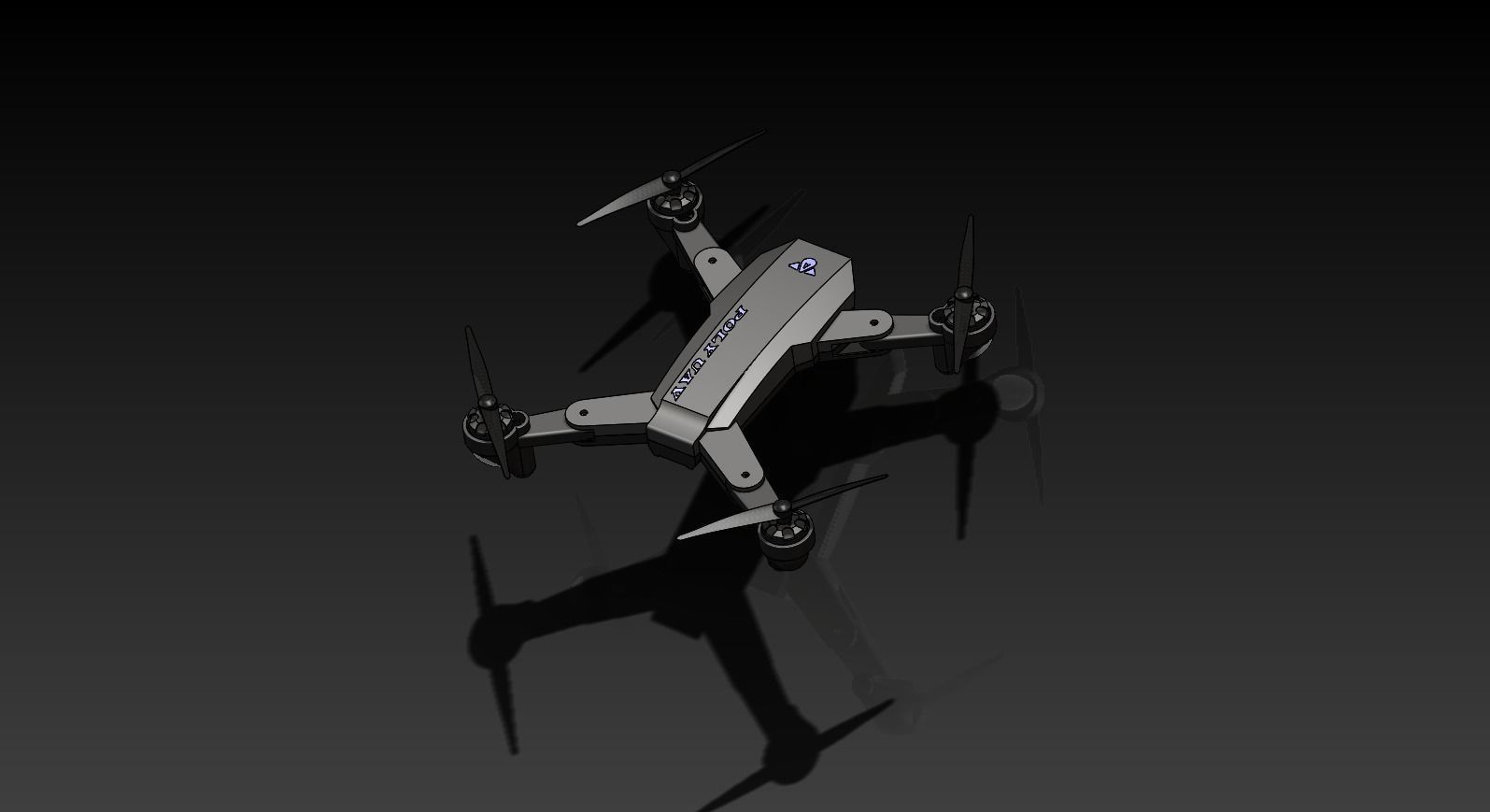 Drone M3T Low-poly 3D model_10
