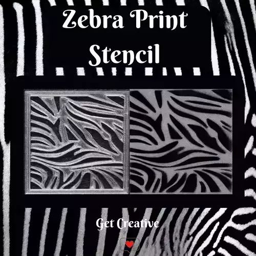 Zebra Print Stencil  3D print model