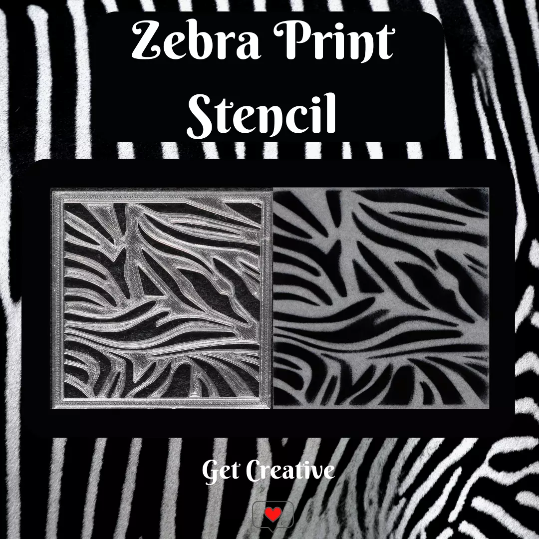 Zebra Print Stencil 3D print model_0