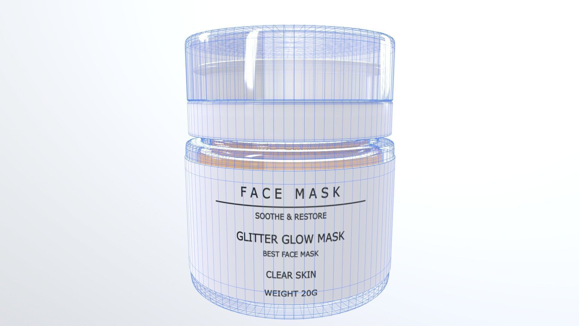 FaceMask Low-poly 3D model_8