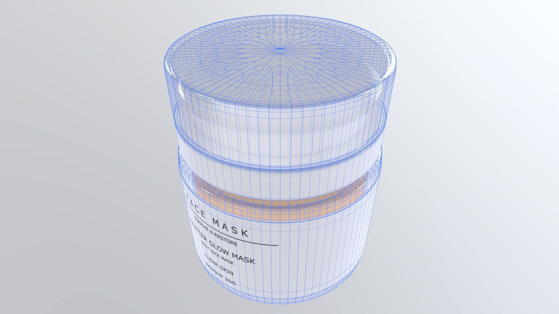 FaceMask Low-poly 3D model_9