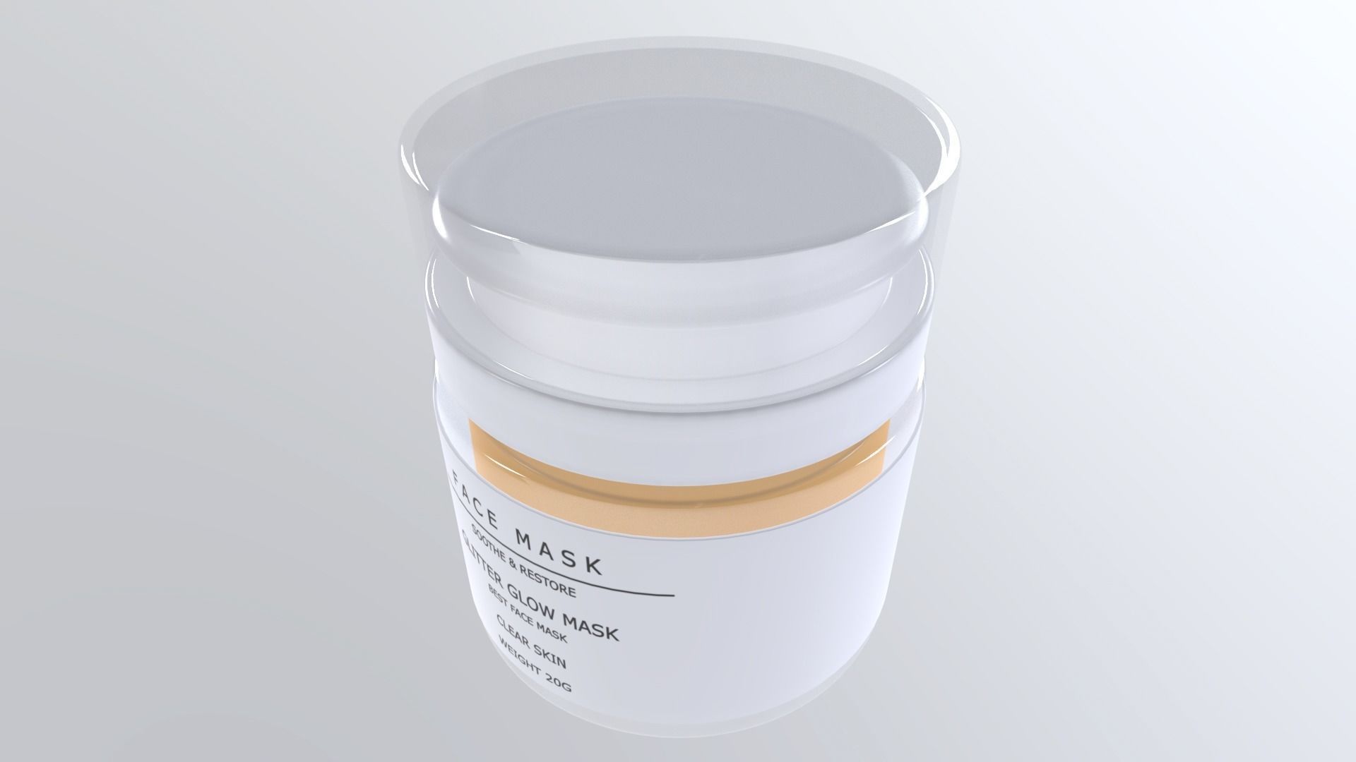 FaceMask Low-poly 3D model_3