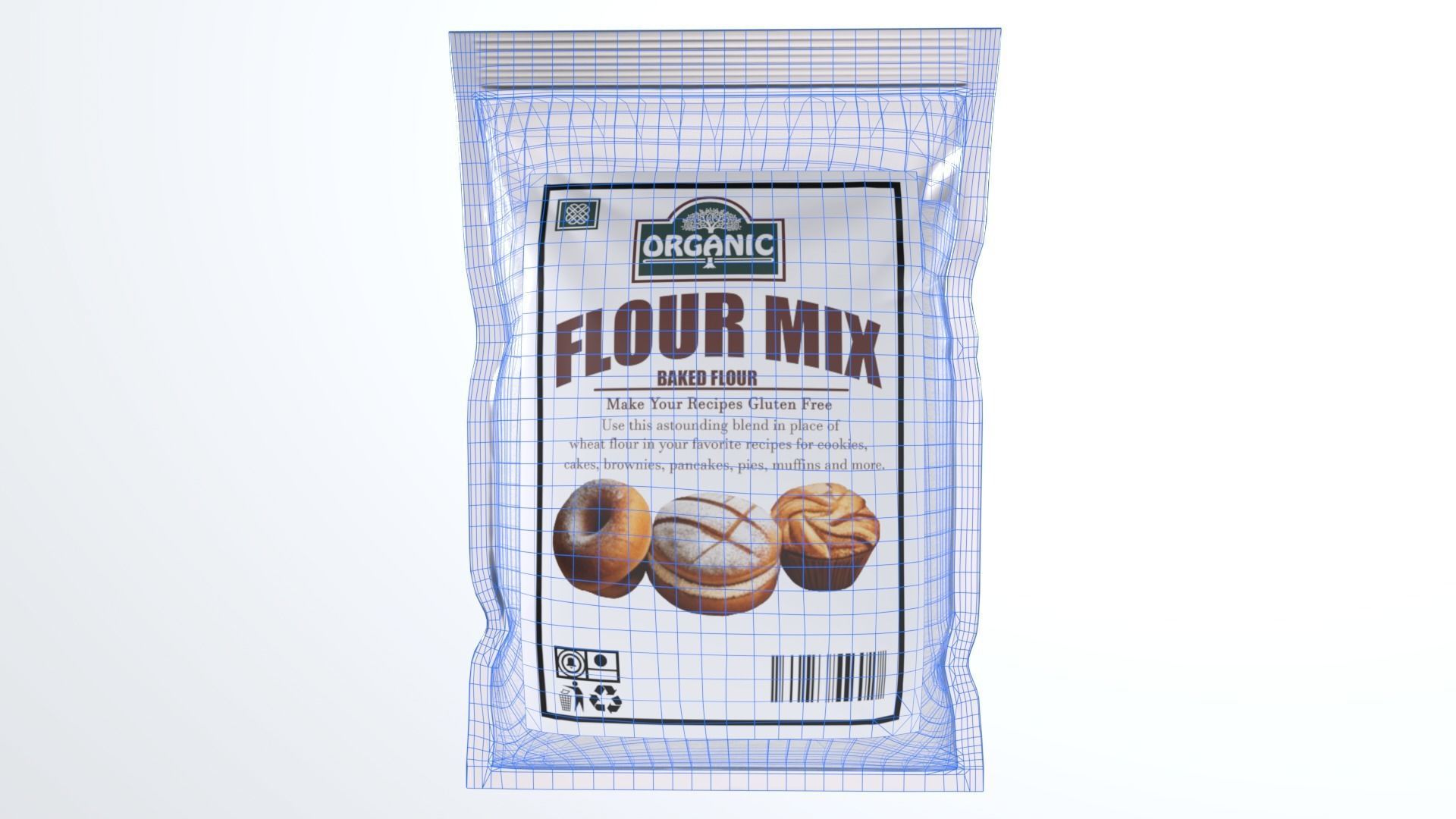 FlourMix Low-poly 3D model_9